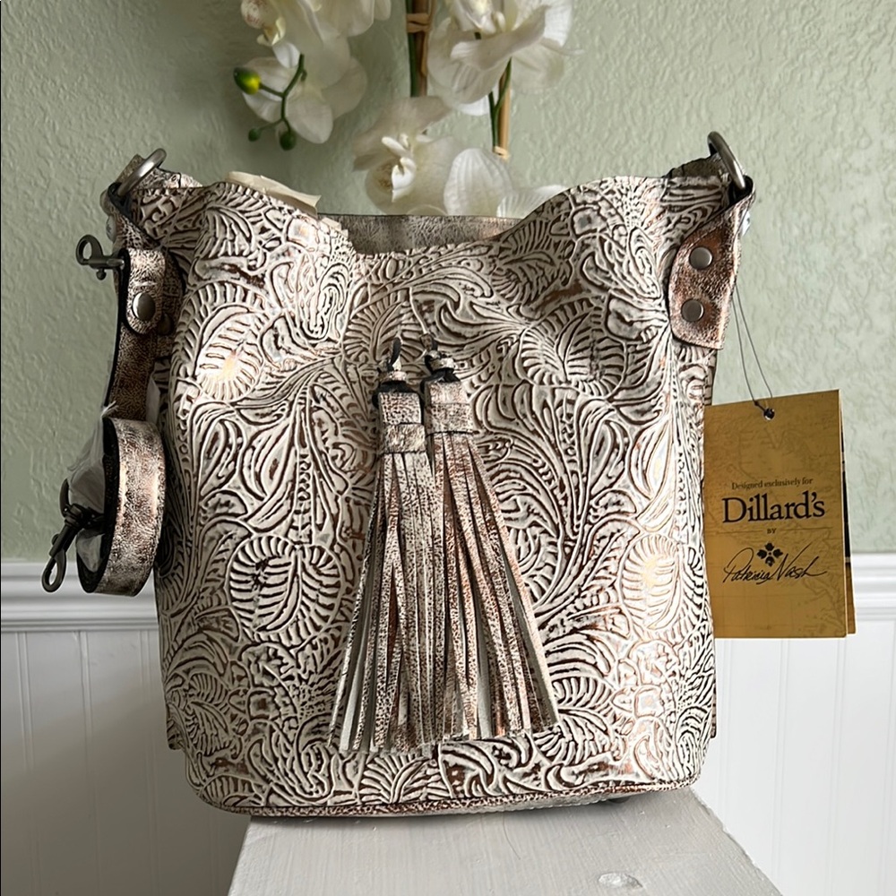 Patricia Nash Shoulder cross body bag with Embossed Pattern.